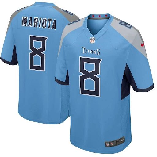 Men Tennessee Titans 8 Marcus Mariota Nike Light Blue Game NFL Jersey